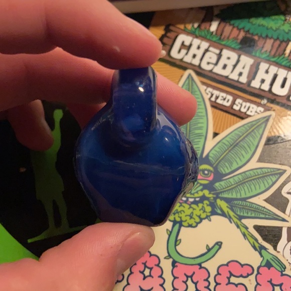 Gold grille glass pendant - Picture 3 of 6